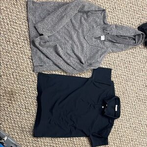 Crewcuts Gray Hoodie and Black Polo Shirt